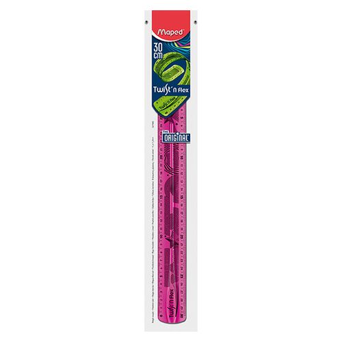 Maped Ruler Flexible Twist N Flex 30cm Plastic Assorted Colours - Only 1 Remaining